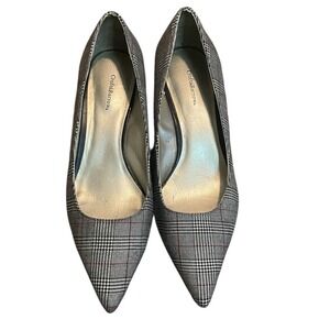 Croft & Barrow Women's Plaid Heels - Gray and Red Z9